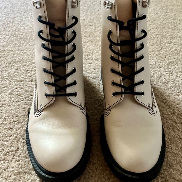 Coach Designer Lorimer Combat Laceup Leather Boots - Picture 3 of 5